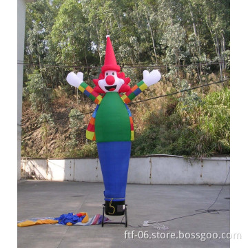 Dancing inflatable advertising clown
